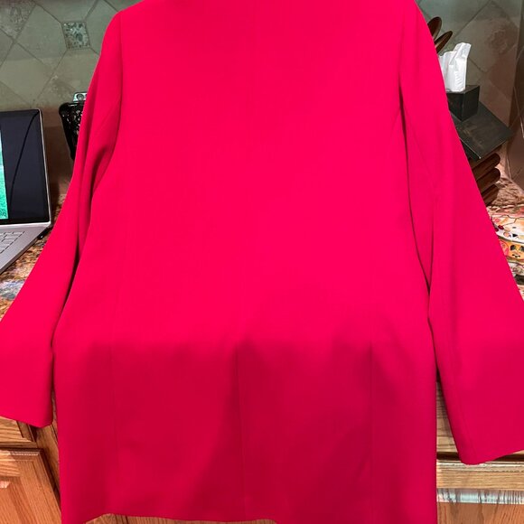 Preston & York Lined Red Open Front Lightweight Coat 6 - Picture 6 of 6